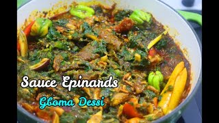 Comment Faire une bonne sauce Epinard  Gboma Dessi  🇹🇬Vegetable soup Cuisine Togolaise [upl. by Alfie]