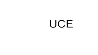 How to pronounce UCE [upl. by Einahpats]