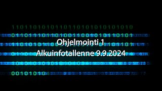 Ohjelmointi 1  Alkuinfo Syksy 2024 [upl. by Anitserp]