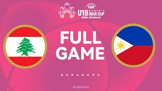 Lebanon v Philippines  Full Basketball Game  FIBA U18 Womens Asia Cup 2024  Div B  Group Phase [upl. by Laidlaw]