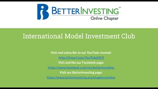 2024 08 19 International Model Investment Club [upl. by Mcdade]