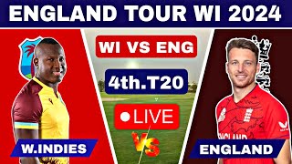 West Indies vs England Live  4th T20  West Indies vs England 4th T20 Scores amp Commentary [upl. by Anthiathia165]