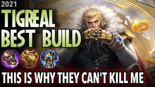 KILLER TANK  New Tigreal Best Build in 2021  Tigreal Gameplay amp Build  Mobile Legends [upl. by Hermia]