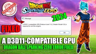 A d3d11 compatible gpu feature level 110 shader model 50 is required to run the engine dragon ball [upl. by Pass]