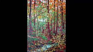 quotBeautiful Fall Day in Yellowwood State Forest October 24 2019quot Plein air Oil Painting [upl. by Whorton]