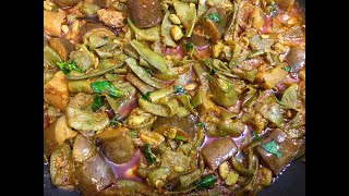 Ringan Papadi Nu Shaak Saem Papdi ki Sabzi  Flat Beans  Eggplant Recipe Authentic Food Culture [upl. by Harris777]