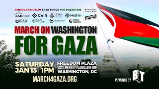 March on Washington for Gaza  Freedom Plaza in Washington DC  January 13 2024 [upl. by Stralka]