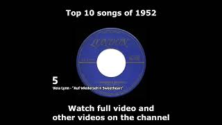 Top 10 songs of 1952 [upl. by Gauldin]