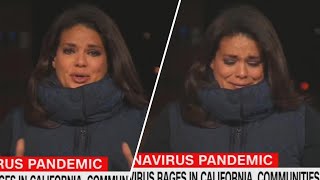 Reporter Breaks Down in Tears Live on Air Outside Hospital [upl. by Elleinahc]