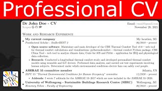 Overleaf resume tutorial  write a professional curriculum vitae CV with LaTeX [upl. by Caryn]