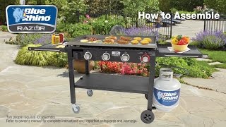 Blue Rhino® Razor™ LP Gas Griddle model no GGC1643B  How to Season Your Griddle [upl. by Thurnau552]