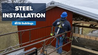 How To Install Steel Siding On A Pole Barn [upl. by Reteip]