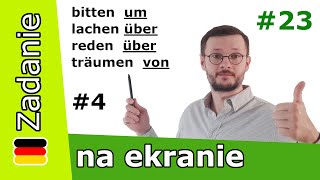 REKCJA CZASOWNIKA w niemieckim czasowniki z przyimkami część 4  tłumaczenie zdań moją metodą [upl. by Nnaeel]