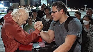 Can You Beat This Old Man at ARM WRESTLING  50 [upl. by Donaugh]