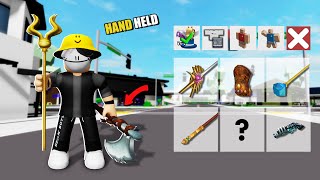 NEW SECRET HANDHELD WEAPON In Brookhaven WId  Roblox [upl. by Harvison754]