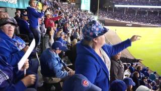 Wrigley Field Pitching ChangeYMCA 662017 [upl. by Dnaleel]