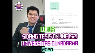 Sidang S2 Magister  Ujian Tesis Online Daring Universitas Gunadarma  Wegi Randol [upl. by Aiuqet]