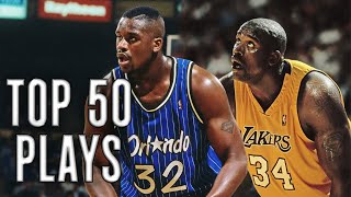 Shaquille ONeal TOP 50 CAREER PLAYS [upl. by Suilmann]