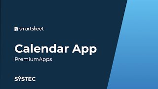 Calendar App de Smartsheet [upl. by Lyon]