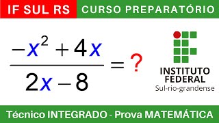 IFSUL RIO GRANDENSE 🔴 Curso Preparatório 202425 de MATEMÁTICA Técnico Integrado ao Médio BoraIF [upl. by Elttil445]