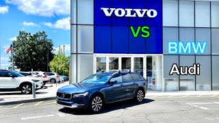 Sexiest Wagon Battle 2022 Volvo V90 vs Audi vs BMW [upl. by Ahsiema]