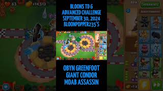 Bloons TD 6 Advanced Challenge September 30 2024 🐵 [upl. by Nielsen]