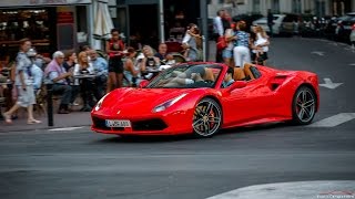 8x Ferrari 488 Spider driving in Monaco amp Cannes [upl. by Aidyl]