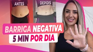 TREINO COMPLETO DA BARRIGA NEGATIVA EM APENAS 5 MINUTOS  Vevefit [upl. by Lindblad]