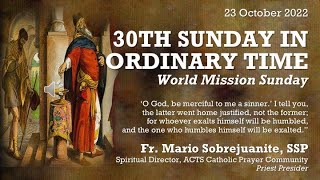 October 23  30th Sunday in Ordinary Time Online Healing Mass  Fr Mario Sobrejuanite [upl. by Cod]