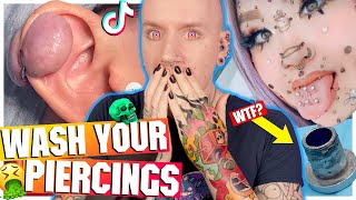 The WORST CRUSTY PIERCINGS On The Internet  New TikTok Piercing Fails 18  Roly [upl. by Tenaej275]