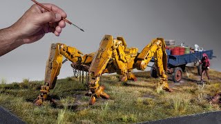 Mech Walkers Help Apocalypse Survivors Escape A Contaminated Land  diorama scalemodel resin [upl. by Adnilem431]