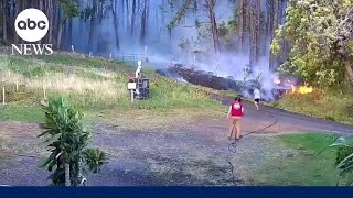 Security video appears to show what triggered deadly Maui fire l GMA [upl. by Nolat]