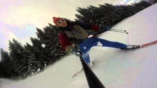 Epic Skiing Fall  Selfie Stick Bail [upl. by Saxela220]