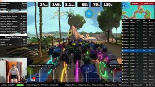 2024Jan29 Zwift  Group Ride ZRL  WTRL  Recon Ride The Alpha Collective on Island Hopper [upl. by Nellir543]