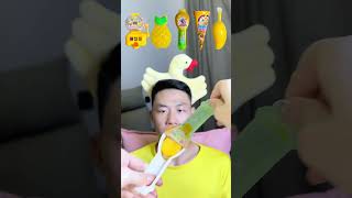 🧀🧇🥟🎧ASMR Yellowthemed Mukbang  Perfect for Sleepimmersive asmr asmrsounds funny [upl. by Minica]