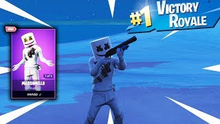 New MARSHMELLO Skin Gameplay In Fortnite Battle Royale [upl. by Laenaj632]