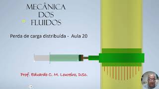 Mecânica dos fluidos  Perda de carga distribuída  Aula 20 [upl. by Elmina459]