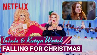 Drag Queens Trixie Mattel amp Katya React to Falling For Christmas  I Like to Watch  Netflix [upl. by Pyotr263]