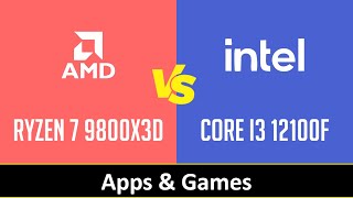 RYZEN 7 9800X3D vs CORE I3 12100F [upl. by Loginov]