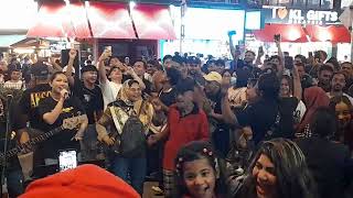 KOPI DANGDUT   Nisaya ft dewi cover by minionz buskers di kuala lumpur Malaysia [upl. by Arorua]