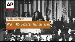 WWII US Declares War on Japan  1941  Today in History  8 Dec 16 [upl. by Medarda634]