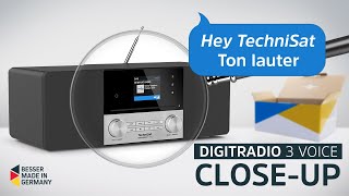 DABUKWCD Stereoradio mit Sprachsteuerung  DIGITRADIO 3 Voice  TechniSat [upl. by Fagen]