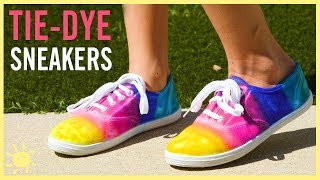 DIY  TieDye Sneakers Made w Sharpies [upl. by Rengia]