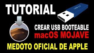 Crear usb booteable macOS MOJAVE  METODO OFICIAL SIN PROGRAMAS EXTRA [upl. by Jesus]