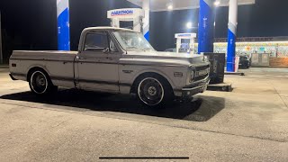 Doing a 456 inch lowering kit on a 6772 Chevy c10…just in time for Daytona [upl. by Ahsiatal]