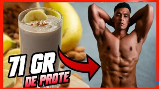 Batido de Proteína Natural sin Polvo para Aumentar Masa Muscular 71gr de PROTEINA sin suplementos [upl. by Aikenat]