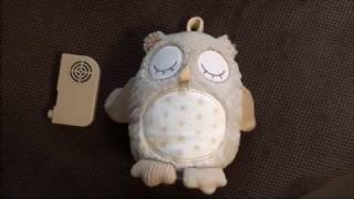 Nighty Night Owl Smart Sensor by Cloud B white noise toy  presentation [upl. by Akiehsat]