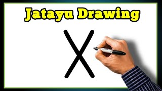 Simple Jatayu 🦅 Drawing  Ramayan Jatayu Drawing from X  जटायु का सुंदर चित्र बनाईए  Jatayu Eagle [upl. by Onairelav182]