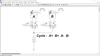 Tutorial FluidSIM pneumatic  A B A B [upl. by Conlen]