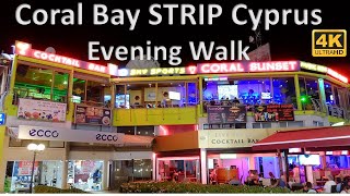 Join us on a walk down Coral Bay Strip in Paphos Cyprus [upl. by Franny]